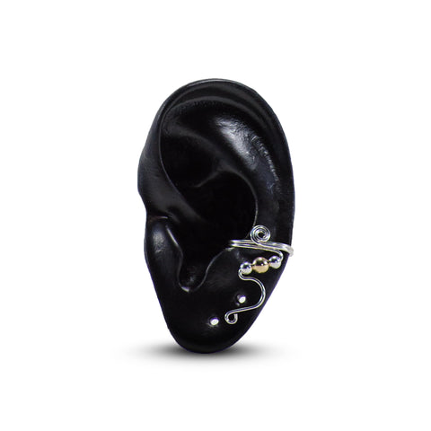 Small Earcuff (Silver w/ Gold)