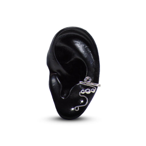 Small Earcuff (Silver w/ Silver)