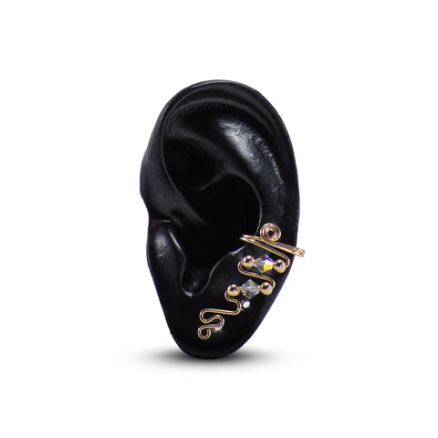 Classic Earcuff (Gold w/ Clear Crystal)
