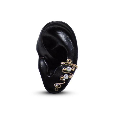 Classic Earcuff (Gold w/ Pearl)