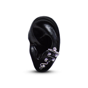 Classic Earcuff (Silver w/ Black)