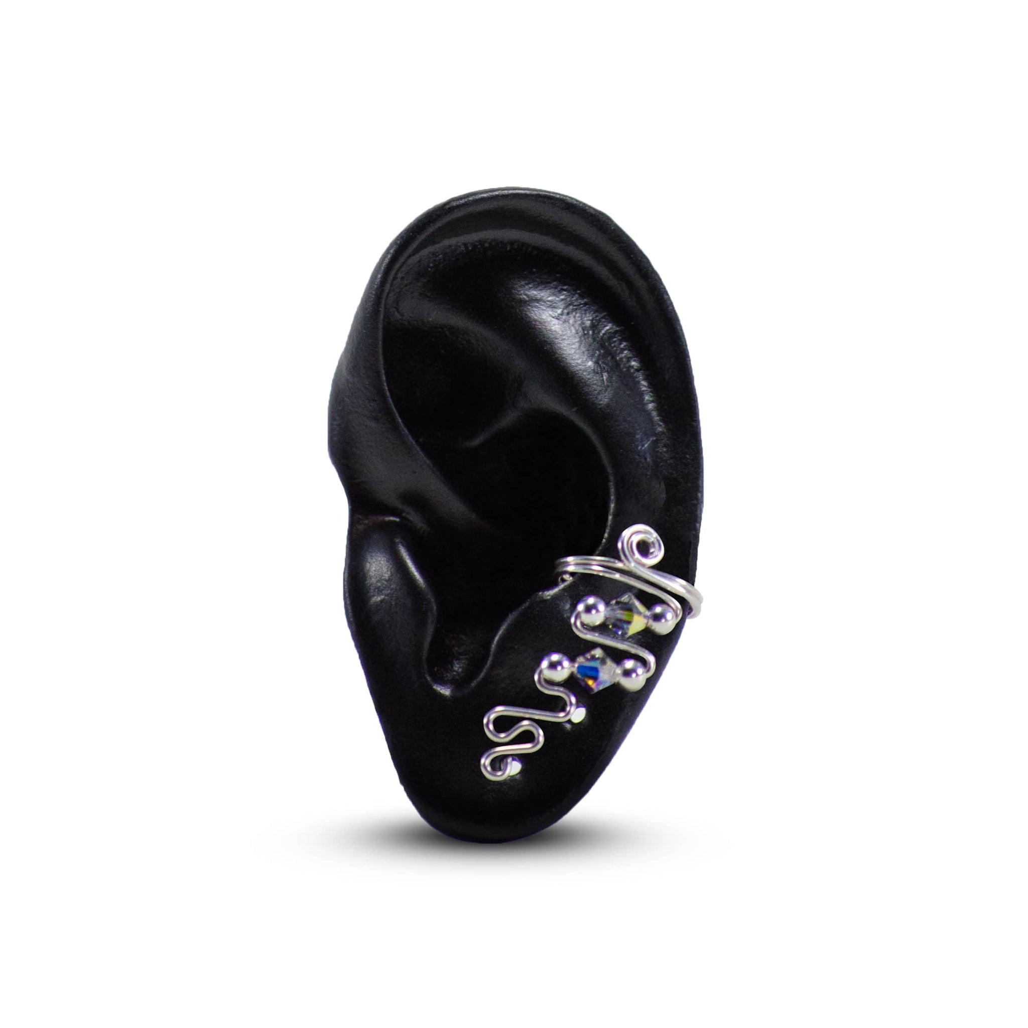 Classic Earcuff (Silver w/ Clear Crystal)