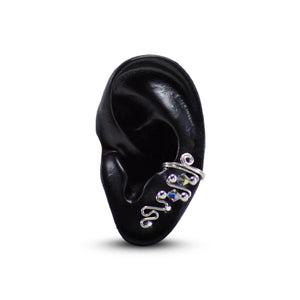 Classic Earcuff (Silver w/ Clear Crystal)
