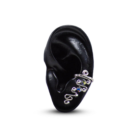 Classic Earcuff (Silver w/ Clear Crystal)