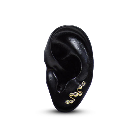 Small Earpin (Gold w/ Gold)