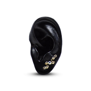 Small Earpin (Gold w/ Silver)
