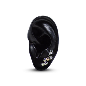 Small Earpin (Silver w/ Gold)