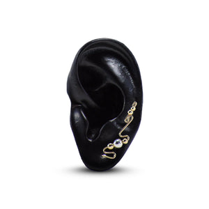 Stud Earpin (Gold w/ Silver)