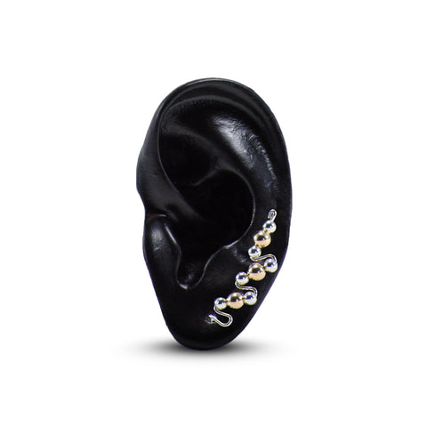 Classic Earpin (Silver w/ Gold)